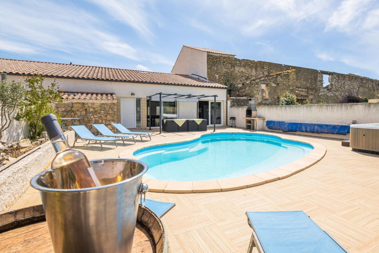 Villa Avec Piscine Et Jaccuzy Bize-Minervois Bagian luar foto